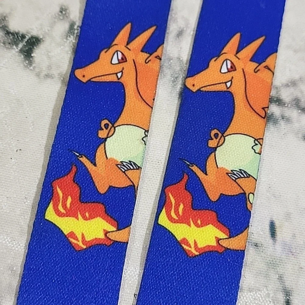 Pokémon Multi Character‎ Lanyard Necklace With Clip Pikachu Charizard Mewtwo